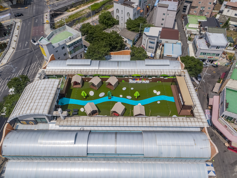 나룻터를 연상시키는 옥상 공원 디자인. 사진 제공: 한국공예·디자인문화진흥원