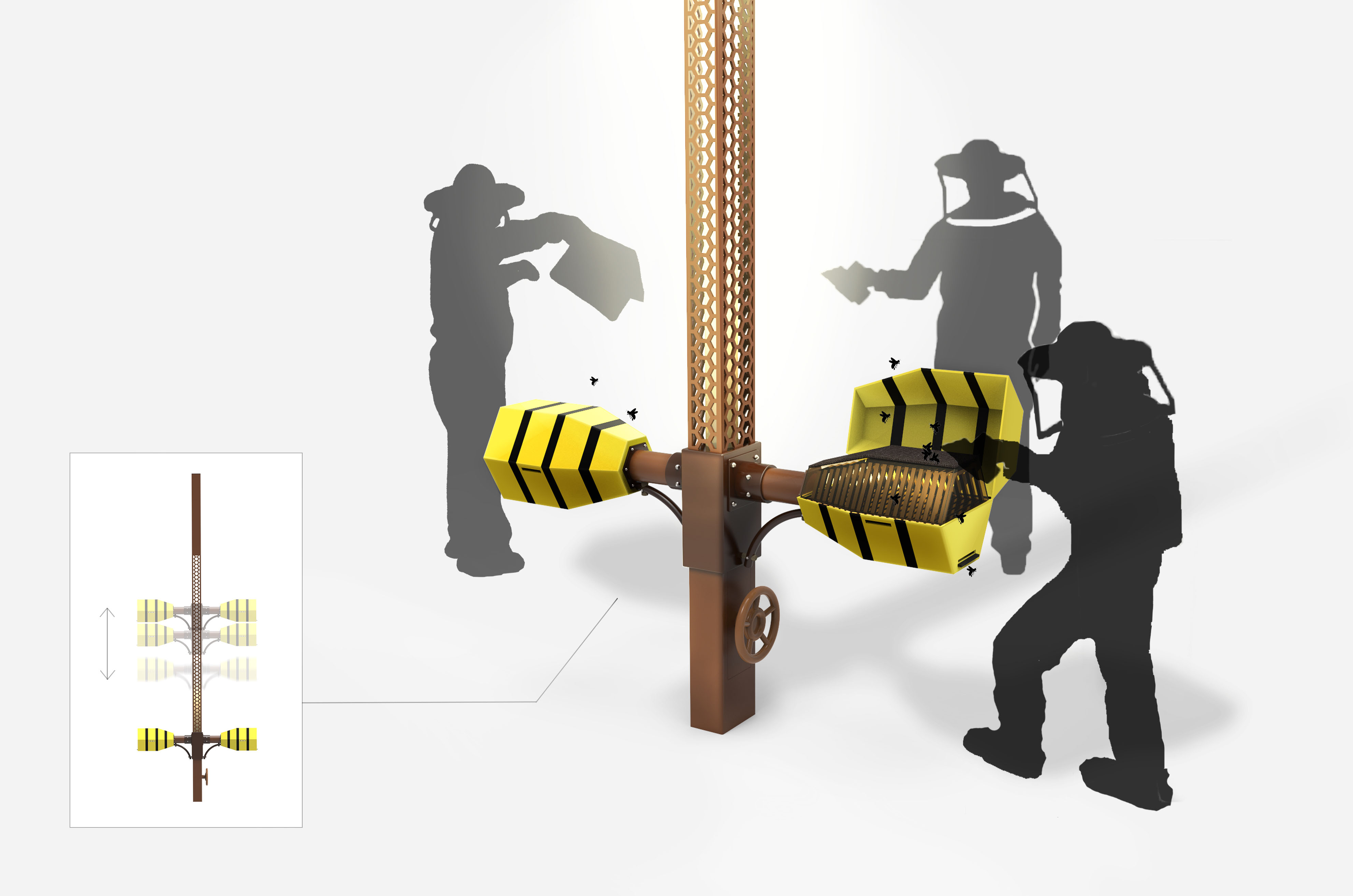 도시 양봉을 위한 미래형 공공시설물 (Bee safe)3